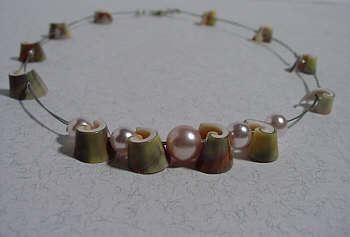 Muschel-Edelstahl Kette