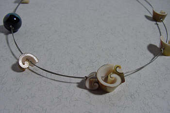 Muschel-Edelstahl-Kette