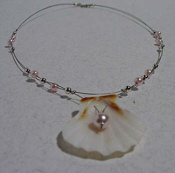 Muschel-Edelstahl-Kette