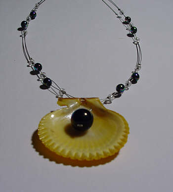 Muschel-Edelstahl-Kette